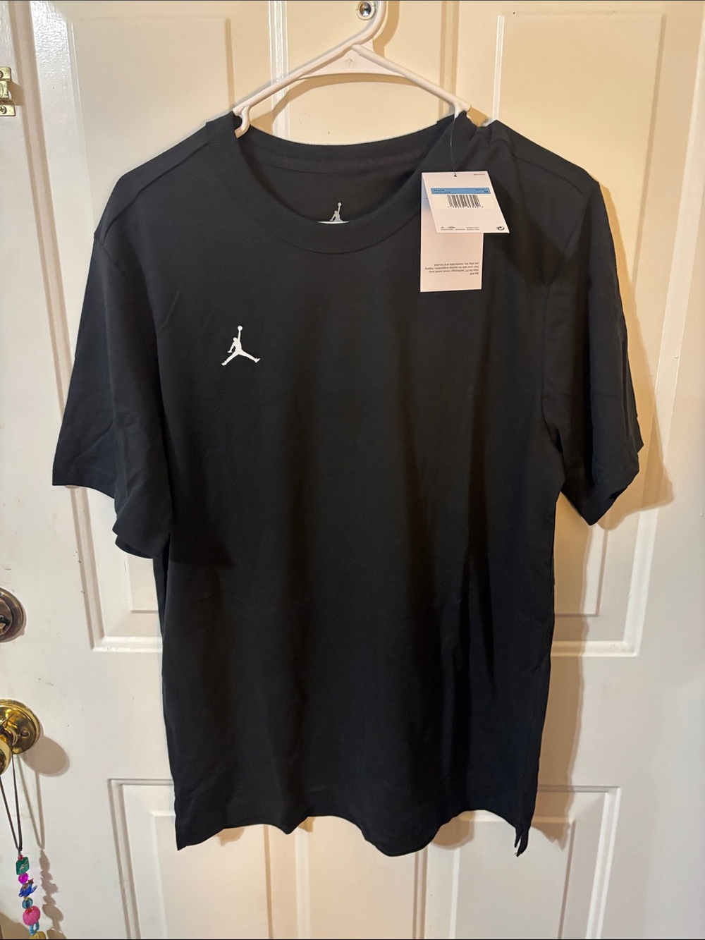 Jordan Black Short-Sleeve Crewneck T-Shirt with White Jumpman